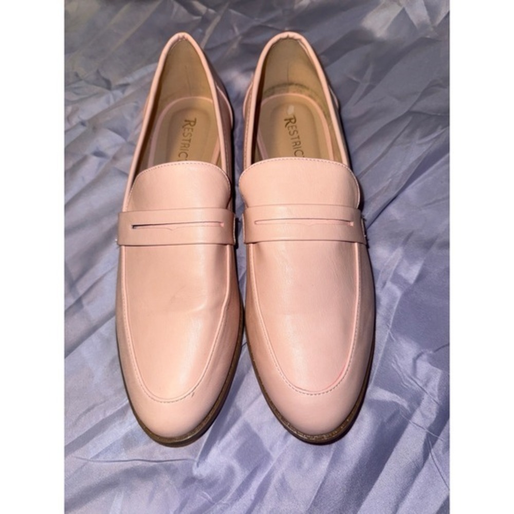 Restricted Womens Pink Penny Loafers Pastel Slip On Shoes Size 9